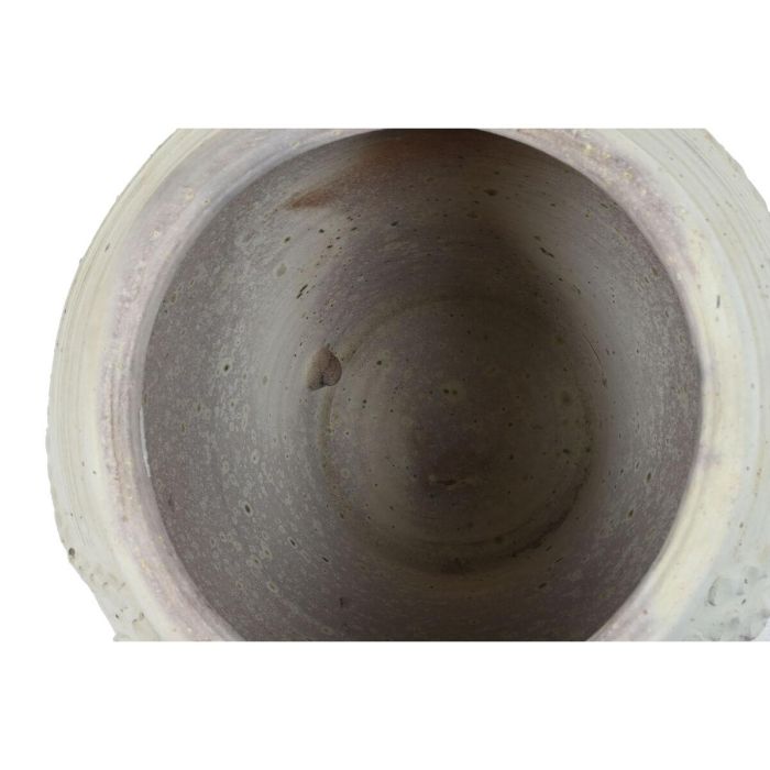 DKD Home Decor Ánfora Decorativa Mediterránea Colección Jerba de Terracota Cruda Artesanal Hecha a Mano 48x48x57 cm 4