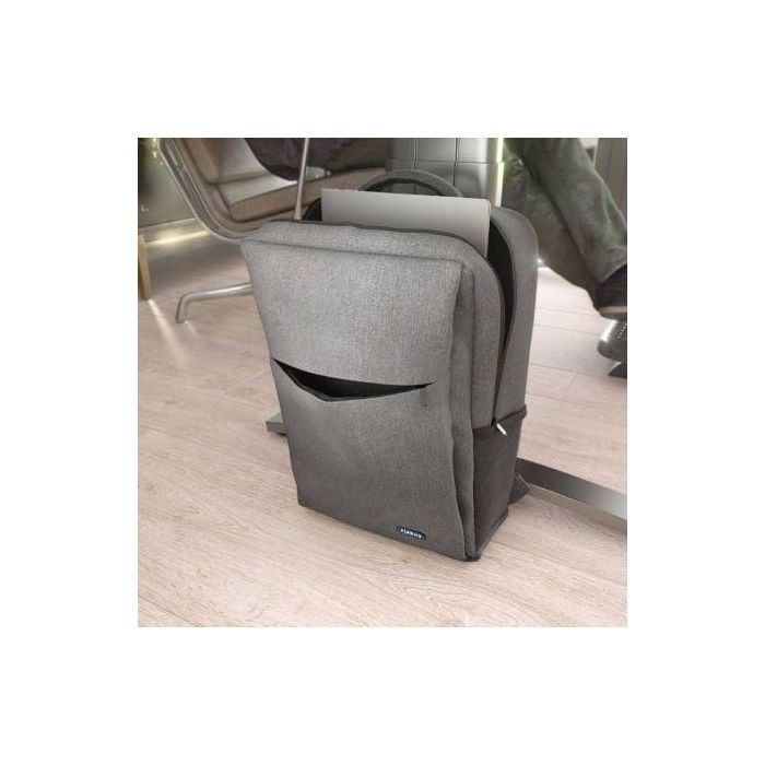 Aisens Mochila para Portátil de 17" Gris, Diseño Multifuncional con Compartimento Acolchado 4