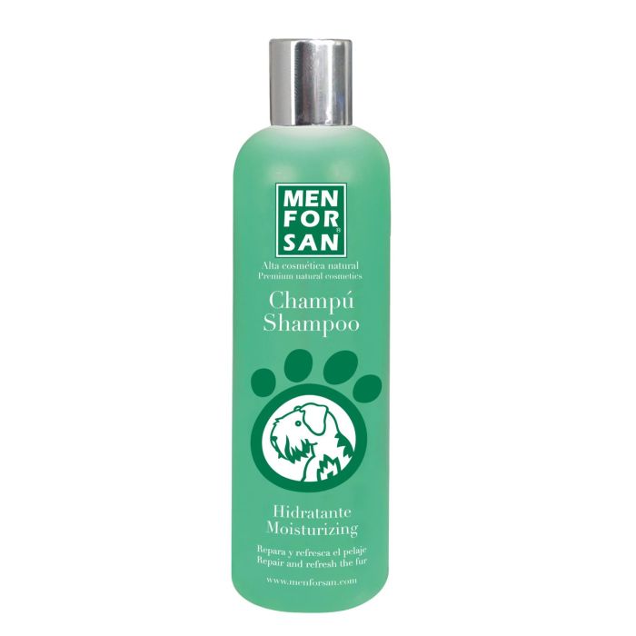 Men For San Champú Hidratante para Perros, Pelajes Secos y Deteriorados. Revitaliza, Repara y Suaviza con Manzana Verde 300 mL