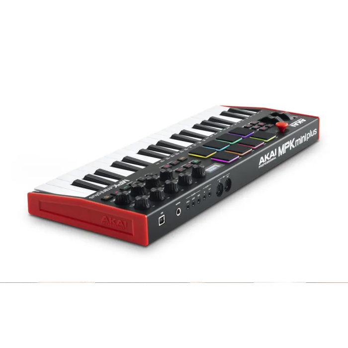 AKAI PRO MPK Mini Plus Controlador USB 37 Teclas Sensibles con Pads MPC, Pantalla OLED y Software Incluido 1