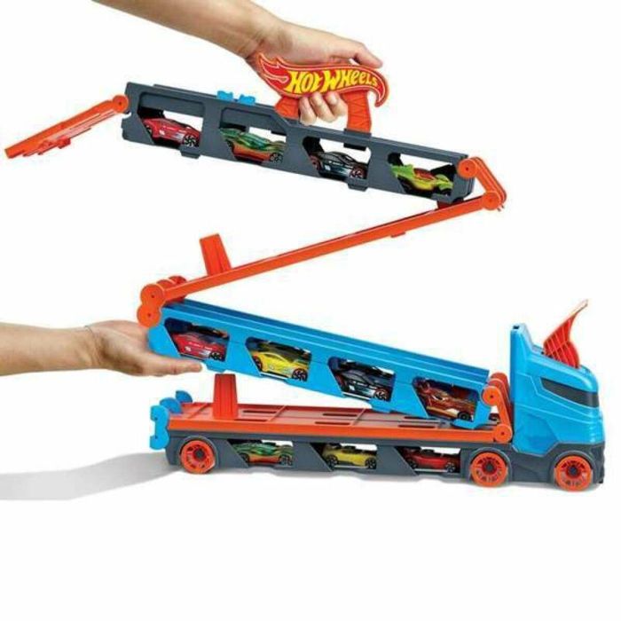 Camion de transporte hot wheels convertible en pista de coches. 4 Camion de transporte hot wheels convertible en pista de coches. 4