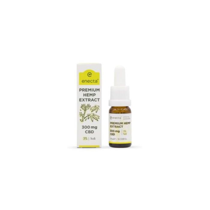 ENECTA Aceite de Cáñamo con CBD 3% 300mg 10ml, Con Terpenos, Omega 3 y 6, Vitamina E para Uso Externo
