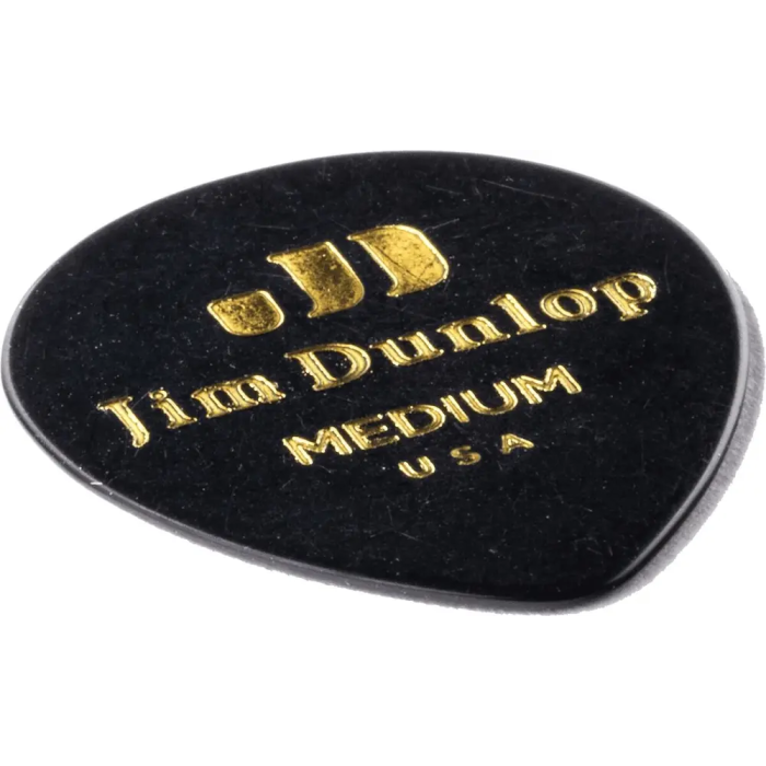 DUNLOP Púas 351 Genuine Celluloid Teardrop Negra - Medium Pack 12 2