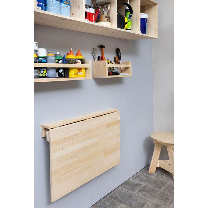 Astigarraga Mesa plegable de pared, madera ecológica 79x59x2cm, soporta hasta 60 kg 4