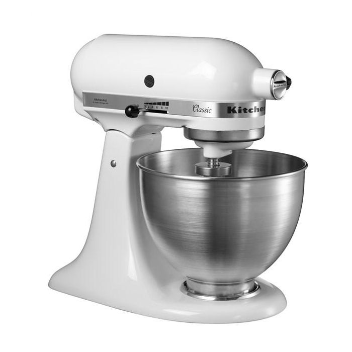 Kitchenaid 5K45SS EWH Robot Classic Blanco - Robot de Cocina de 4,28 Litros con Acción Planetaria 7 Kitchenaid 5K45SS EWH Robot Classic Blanco - Robot de Cocina de 4,28 Litros con Acción Planetaria 7