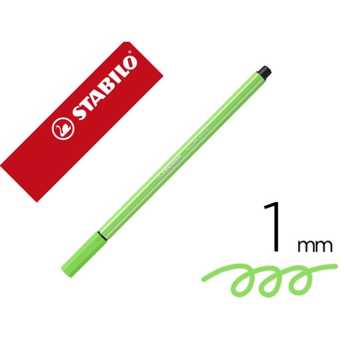 Stabilo Rotulador Pen 68 Verde Fluorescente Caja 10 Ud