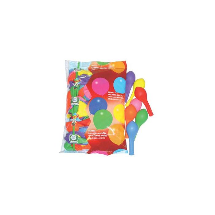 Globo 100% Latex Biodegradable Bolsa De 100 Unidades Colores Surtidos