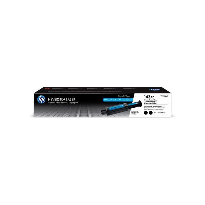 HP 143ad Tóner Negro 2500 Páginas Pack de 2 Unidades Original