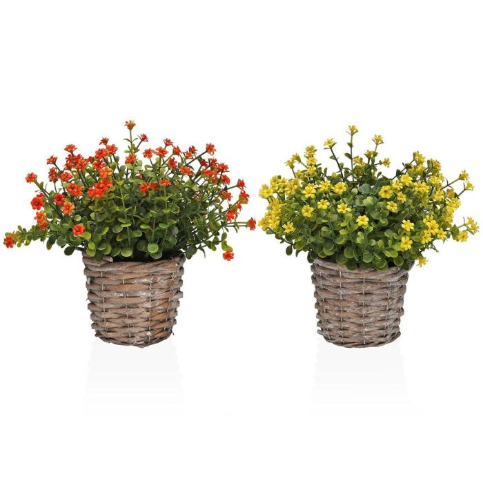 Planta Decorativa Versa Hierro Textil Plástico 16 x 21 cm
