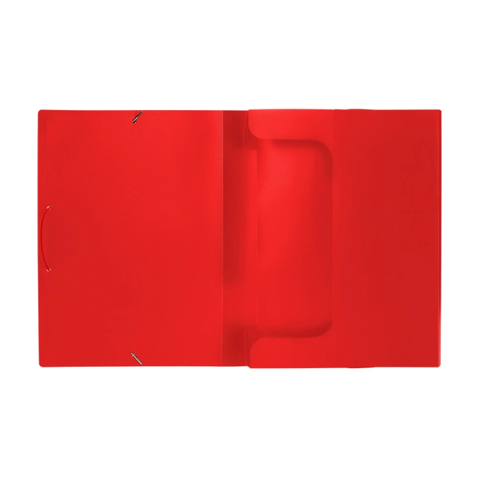 Liderpapel Carpeta Portadocumentos Polipropileno DIN A4 Lomo 50 mm Rojo Cierre Gomas 2 Bolsillos CD Capacidad 200 Hojas 4