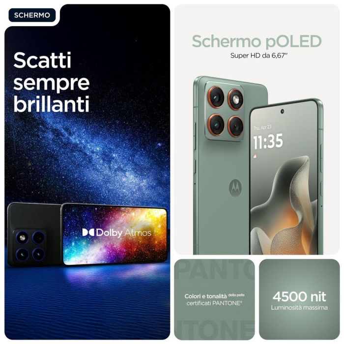 Smartphone Motorola Edge 70 5G 6,67" Octa Core 12 GB RAM 512 GB Verde 3 Smartphone Motorola Edge 70 5G 6,67" Octa Core 12 GB RAM 512 GB Verde 3