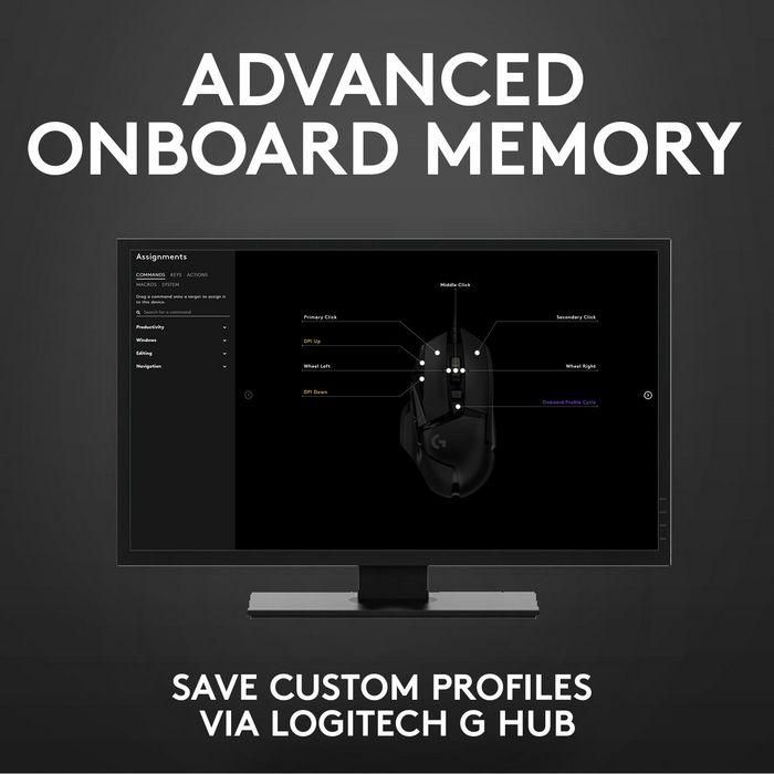 Logitech Ratón Gaming G502 Hero, Sensor HERO 25600 DPI, RGB LIGHTSYNC, Negro 15