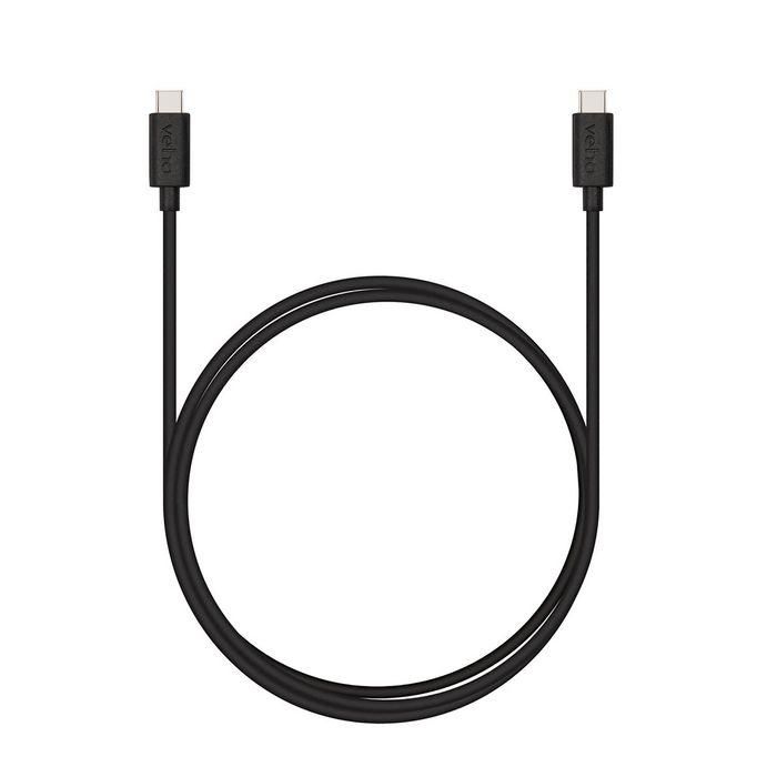 Veho Cable USB-C a USB-C Carga Rápida 60W y Sincronización 480Mbps, 1m, Tacton Negro Duradero 1