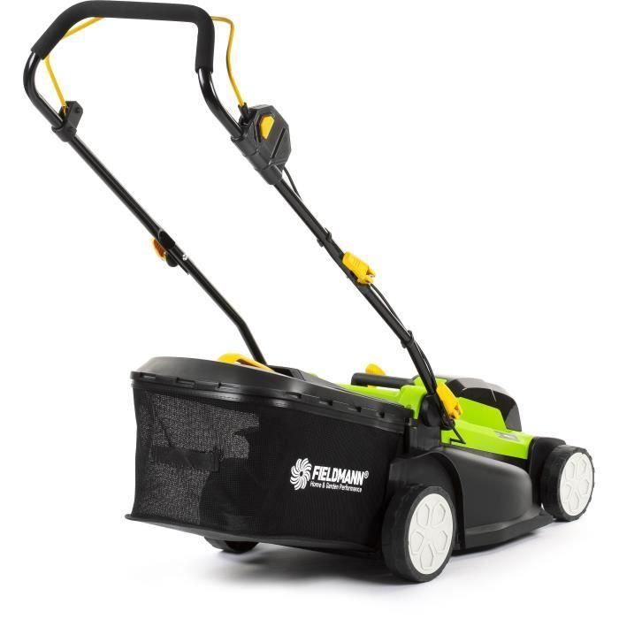 Cortacésped inalámbrico - FIELDMANN - 20V - Longitud de corte 43 cm - Altura máxima 75 mm - Batería y cargador no incluidos 1 Cortacésped inalámbrico - FIELDMANN - 20V - Longitud de corte 43 cm - Altura máxima 75 mm - Batería y cargador no incluidos 1