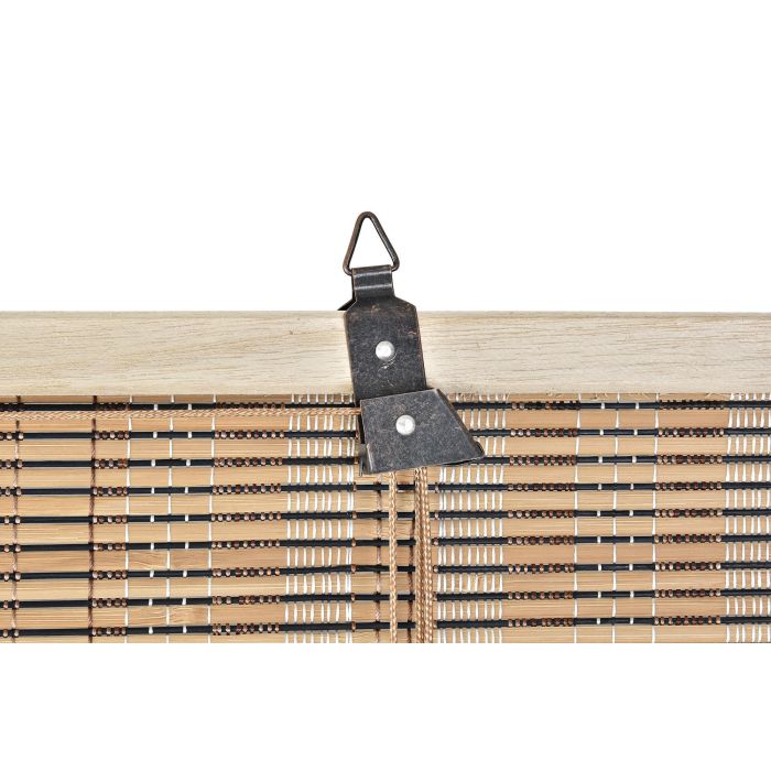 DKD Home Decor Estor Balines Marron Oscuro 3 x 175 x 120 cm Bambú Poliéster 1