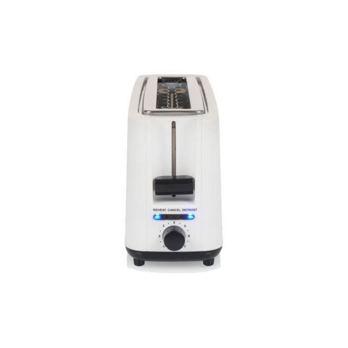 Tristar BR-1056 Tostadora Ranura Larga 900W 2 Rebanadas, 7 Ajustes Tostado, Descongelar, Recalentar, Bandeja Migas, Blanca 4