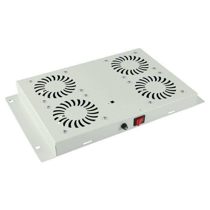 Logon RAF120WH Módulo de Ventilador de Techo 4 Ventiladores con Termostato Analógico, Flujo de Aire 560m³/h, Blanco, Enchufe UK