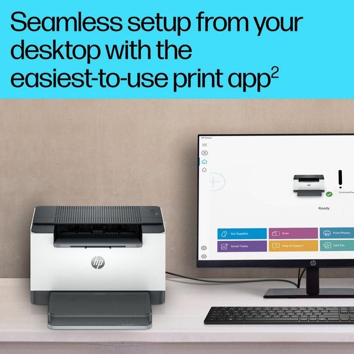 HP M209d Impresora Láser Monocromo con Impresión Dúplex Rápida, Diseño Compacto, Alto Rendimiento y Configuración Sencilla con App HP 8
