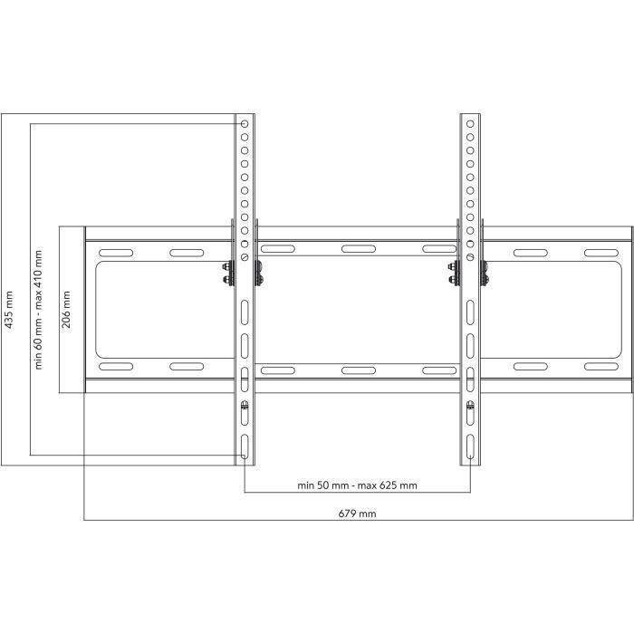 ONE FOR ALL WM2621 - Soporte de pared con ajuste de inclinación de 15 ° para TV de 32 a 84 (81 a 213 cm) - Negro 2