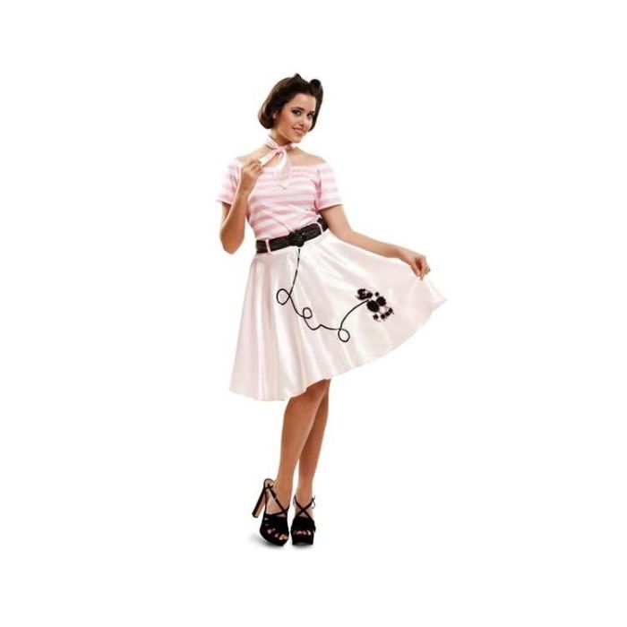 My Other Me Disfraz Adulto Pink Lady Talla M-L con Vestido, Cinturón y Pañuelo Cuello 1 My Other Me Disfraz Adulto Pink Lady Talla M-L con Vestido, Cinturón y Pañuelo Cuello 1