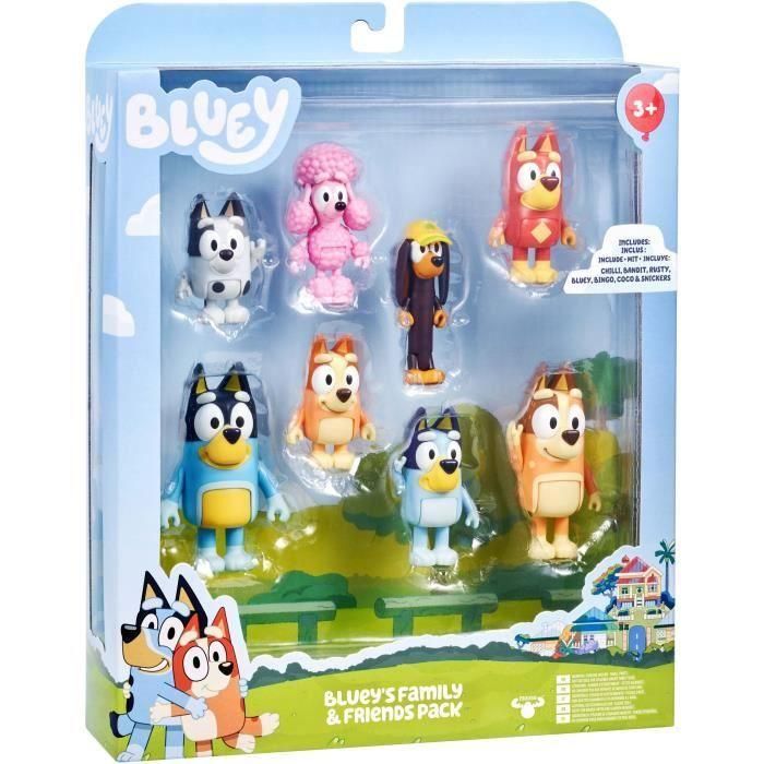 Figuras - BLUEY - Caja de 8 personajes - Figuras articuladas - Universo de la serie - Mixtas 2 Figuras - BLUEY - Caja de 8 personajes - Figuras articuladas - Universo de la serie - Mixtas 2