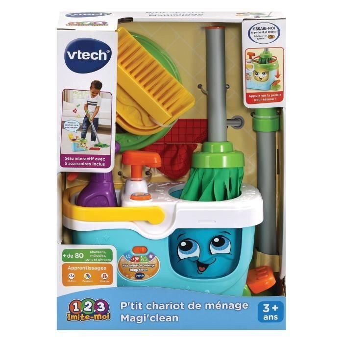 VTech Carrito de limpieza Little Magi'clean 1,2,3 Imitate Me - Juguete musical con accesorios para niños 2 VTech Carrito de limpieza Little Magi'clean 1,2,3 Imitate Me - Juguete musical con accesorios para niños 2