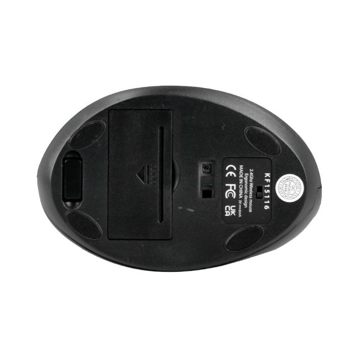 Raton Q-Connect Optico Inalambrico Ergonomico Vertical Dpi 800-1200-1600 Pila Aa Negro 4