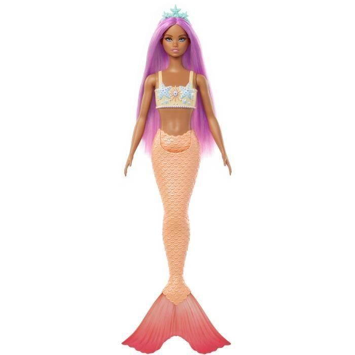 Barbie HRR05 Muñeca Sirena Rosa con Pelo Rosa, Aleta Naranja y Diadema 5 Barbie HRR05 Muñeca Sirena Rosa con Pelo Rosa, Aleta Naranja y Diadema 5