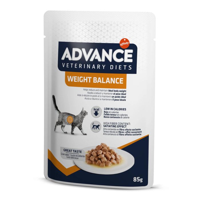 Advance Veterinary Diet Comida Húmeda para Gatos Weight Balance Control de Peso 12x85 gr
