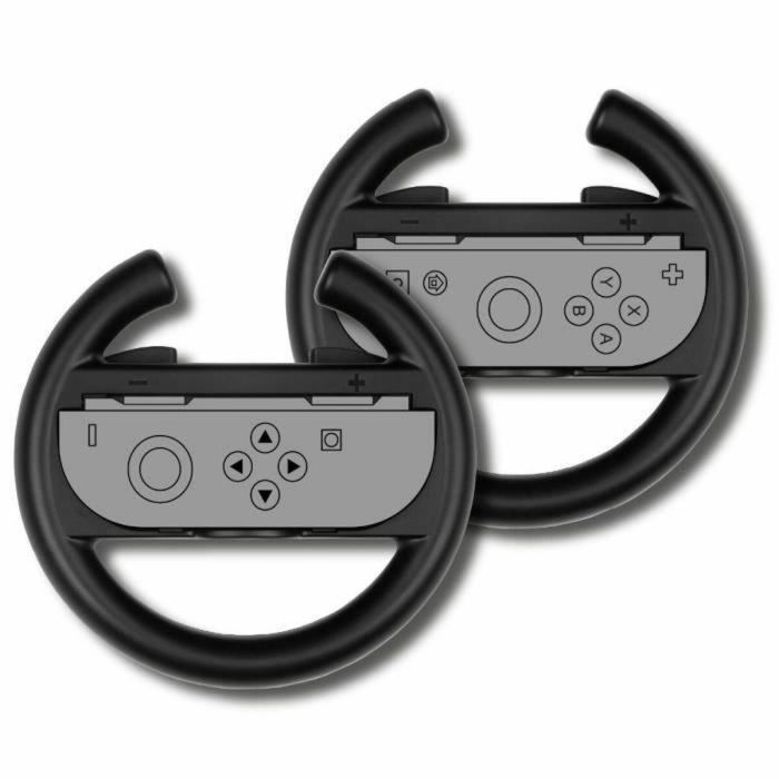 Konix Par de Volantes para Mandos Joy-Con de Nintendo Switch 2 - Negro 0 Konix Par de Volantes para Mandos Joy-Con de Nintendo Switch 2 - Negro 0