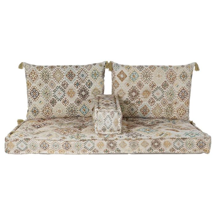 Sillon DKD Home Decor Beige Amarillo 76 x 13 x 145 cm Set de 4 4 Sillon DKD Home Decor Beige Amarillo 76 x 13 x 145 cm Set de 4 4
