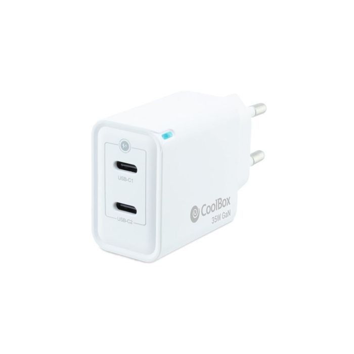 COOLBOX CARGADOR GAN 35W USB-C/USB-C PARED 0 COOLBOX CARGADOR GAN 35W USB-C/USB-C PARED 0