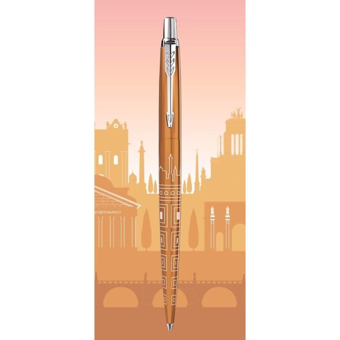 Parker Bolígrafo Jotter Global Icons Edición Especial Roma Cobre Grabado - Acabado Negro Mate