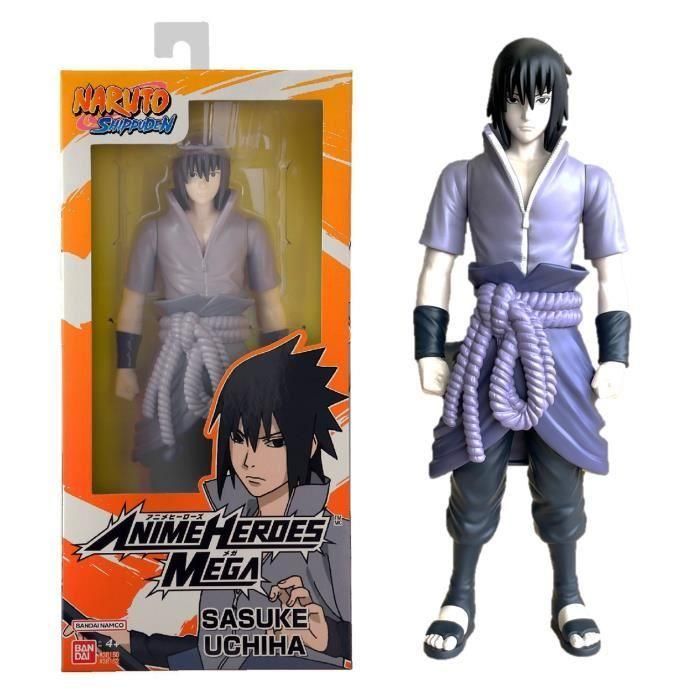 Figura articulada grande - BANDAI - Anime Heroes - Naruto Shippuden - Mega Figura Anime Heroes 30 cm - Sasuke Uchiha