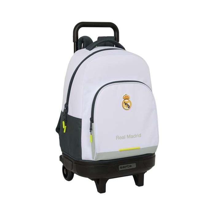 Safta Mochila Escolar Grande con Ruedas Compact Extraíble Real Madrid 1ª Equipación 25/26 450x330x220 mm