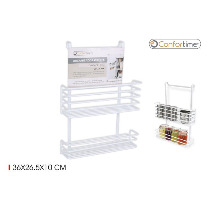 Organizador de Puerta para Cocina 36x26.5x10 cm Blanco - Confortime (12 Unidades) Organizador de Puerta para Cocina 36x26.5x10 cm Blanco - Confortime (12 Unidades)