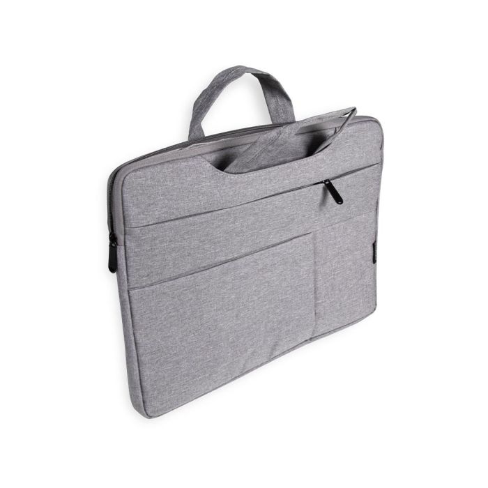 Funda Para Portatil Q-Connect 15,6-' Con Asas Retractiles Cremallera 3 Bolsillos Exteriores Gris 5