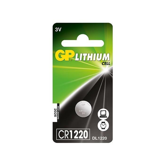 GP Lithium Cell Battery CR1220 1-pack GP Lithium Cell Battery CR1220 1-pack