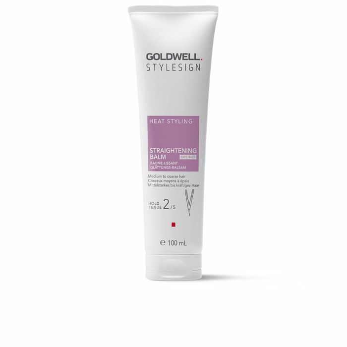 Goldwell STYLESIGN HEAT STYLING Bálsamo Alisador Protector Térmico para Cabello Grueso/Dañado, Liso 72h, Antifrizz, 230°C, 100ml