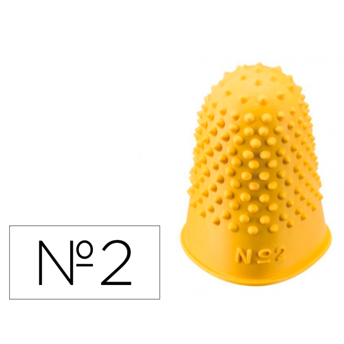 Q-connect Dedil Goma Nº2 22-24 mm Diámetro, Caja de 12 Unidades, Color Amarillo 0 Q-connect Dedil Goma Nº2 22-24 mm Diámetro, Caja de 12 Unidades, Color Amarillo 0