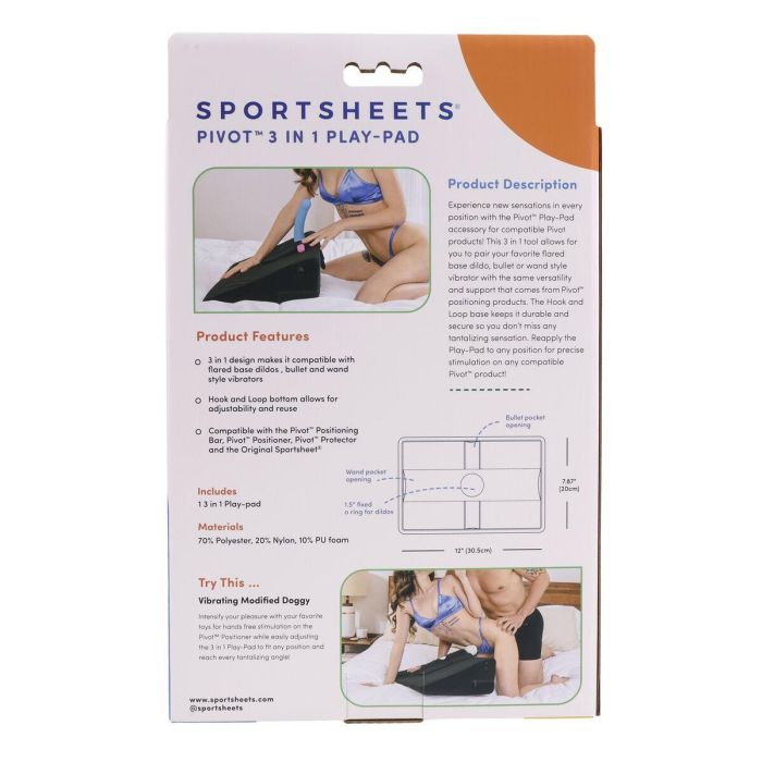 Sábana Sportsheets Pivot Negro (Nailon) (Poliéster) (Poliuretano) 10 Sábana Sportsheets Pivot Negro (Nailon) (Poliéster) (Poliuretano) 10