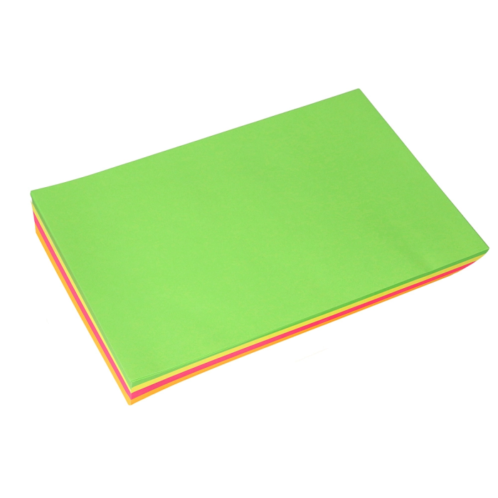 Liderpapel Papel Color DIN A4 75 gr Neón, 4 Colores Surtidos, Paquete 100 Hojas 5