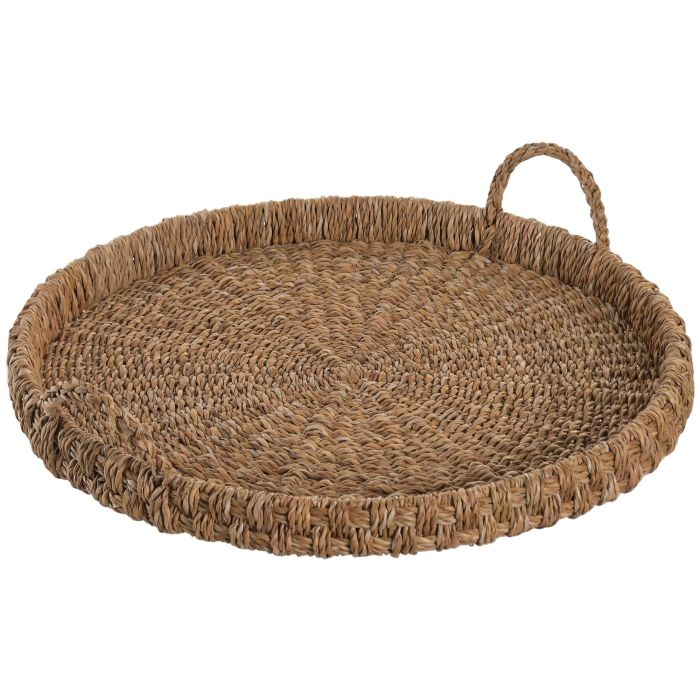 DKD Home Decor Bandeja Natural 60 x 13 x 62 cm (4 Unidades) Seagrass Metal 1