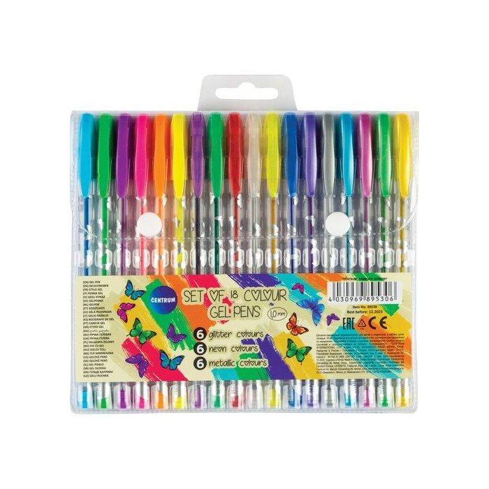 Roller Gel Centrum Metallic&Glitter&Neon 1,0 Bolsa De 18