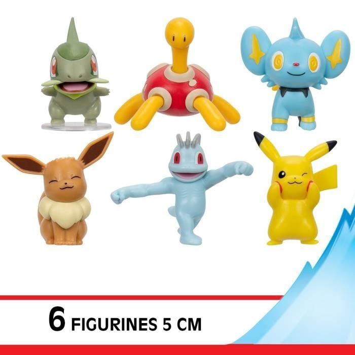 Pack 6 Figuras Pokémon - BANDAI - JW3614 - 5 cm - Batallas Pokémon 1 Pack 6 Figuras Pokémon - BANDAI - JW3614 - 5 cm - Batallas Pokémon 1