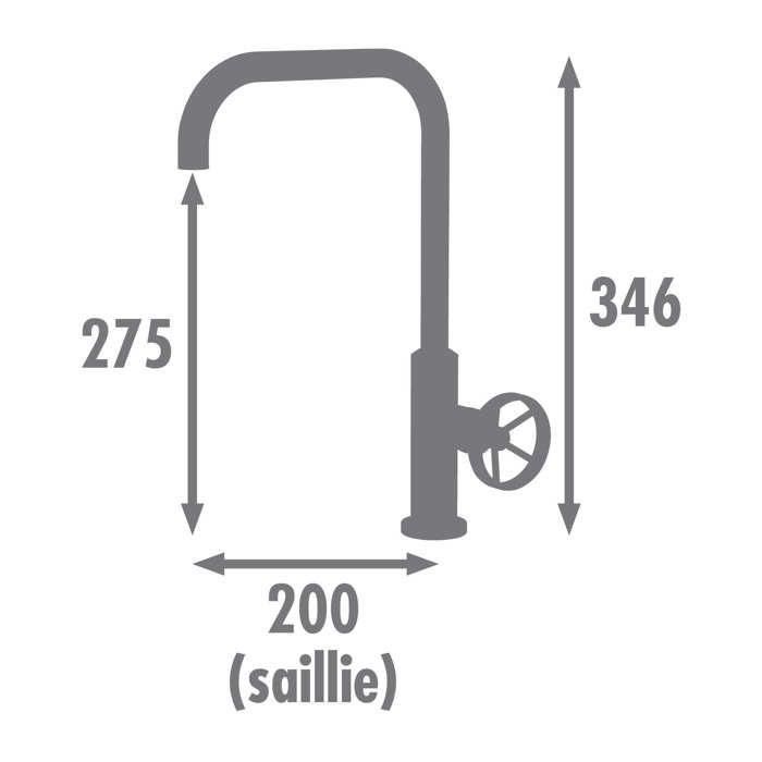 Edouard Rousseau Mezclador de Fregadero Caño Móvil Industrial Negro, Cartucho Cerámico 25mm, Mango Metálico Estriado y Manija Roja Extra 1 Edouard Rousseau Mezclador de Fregadero Caño Móvil Industrial Negro, Cartucho Cerámico 25mm, Mango Metálico Estriado y Manija Roja Extra 1