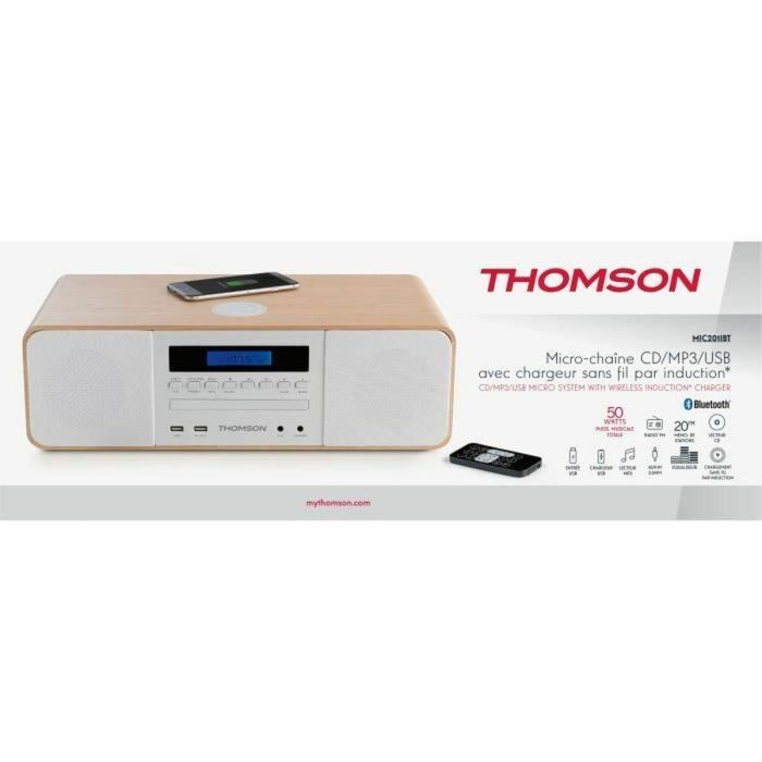 Thomson MIC201IBT Micro HiFi System - Bluetooth - Radio - CD - MP3 - USB - Blanco + Inducción 1