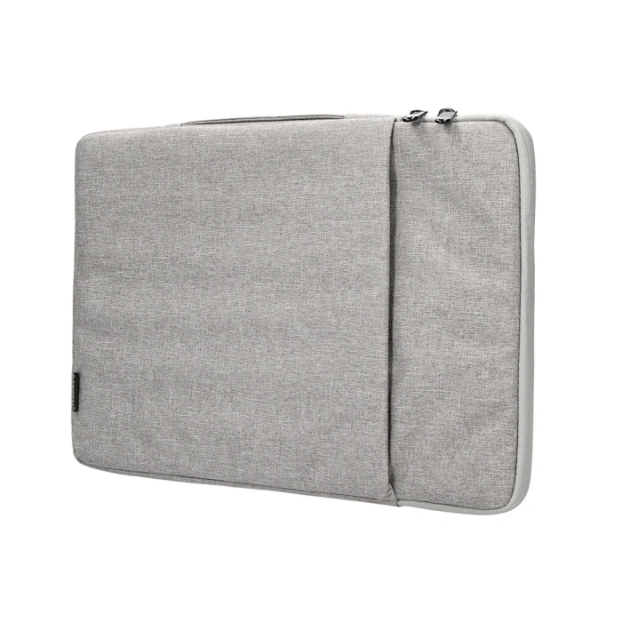 Q-connect Funda para Portátil 13,3'' con Asa y Bolsillo Exterior, Gris, 350x250x25 mm 2