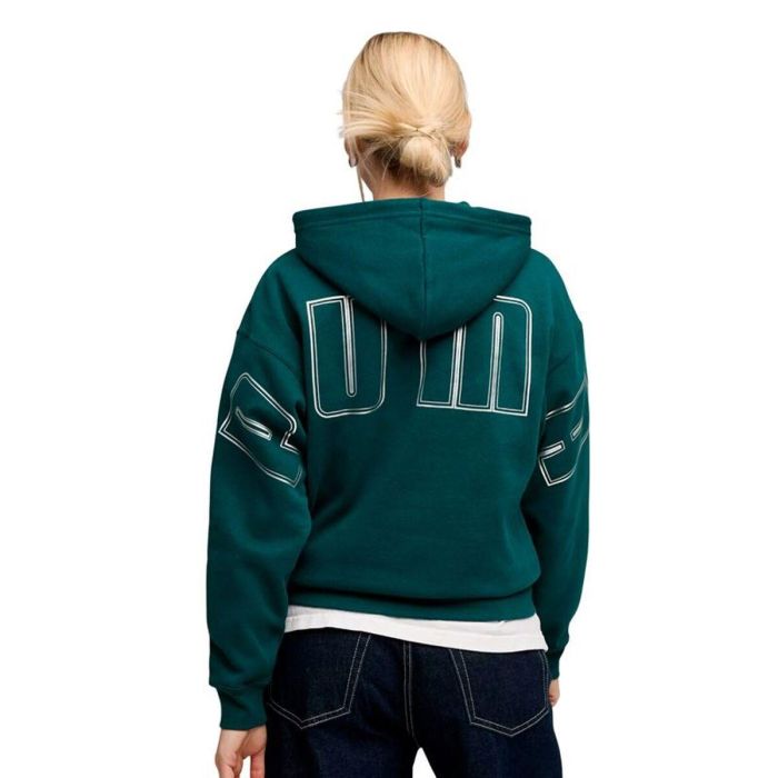 Sudadera con Capucha Mujer Puma Maximal Metallic Verde XL 1