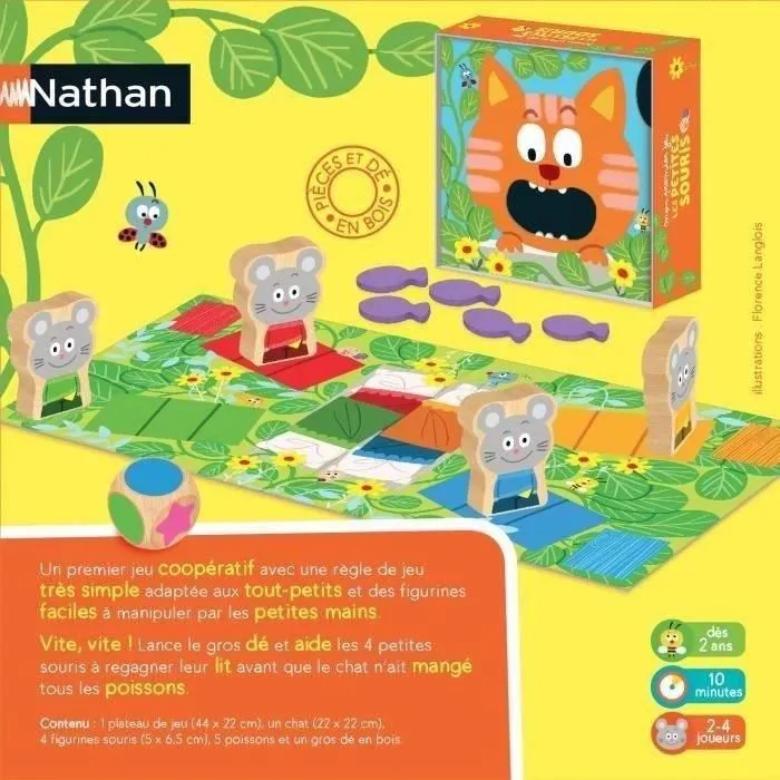 Nathan My First Game The Little Mice Juego de mesa infantil a partir de 2 años 2